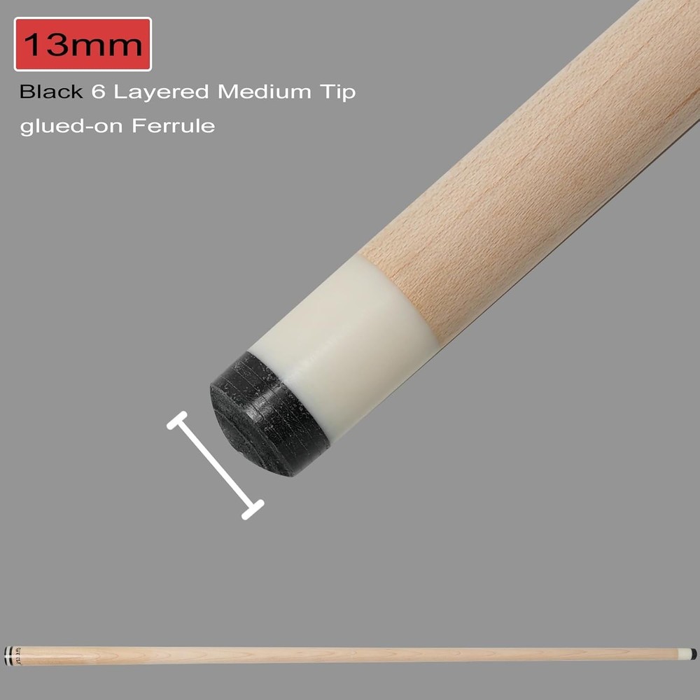 Low Deflection Pool Cue with Hard Case