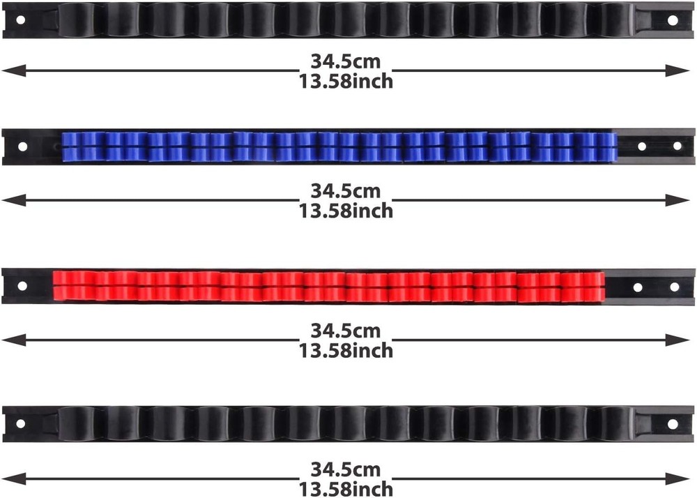 4-Piece Wall-Mounted Screwdriver & Wrench Organizer | Efficient Tool Storage