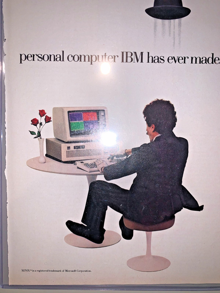 IBM Personal Computer AT Vintage 1984 Print Ad