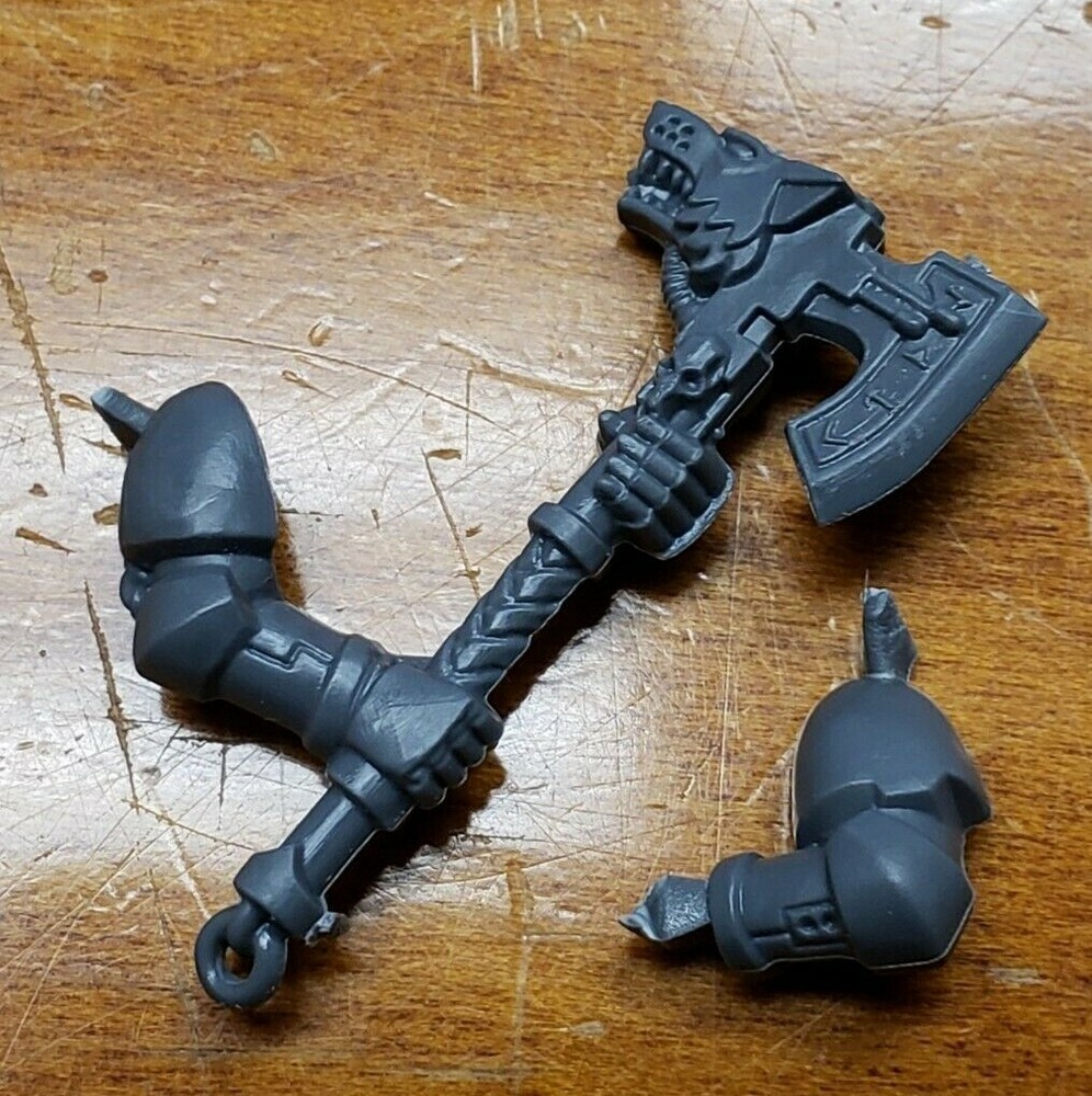 Warhammer 40k Space Wolves Bits Wolf Guard Engraved Two-Hand Power Axe