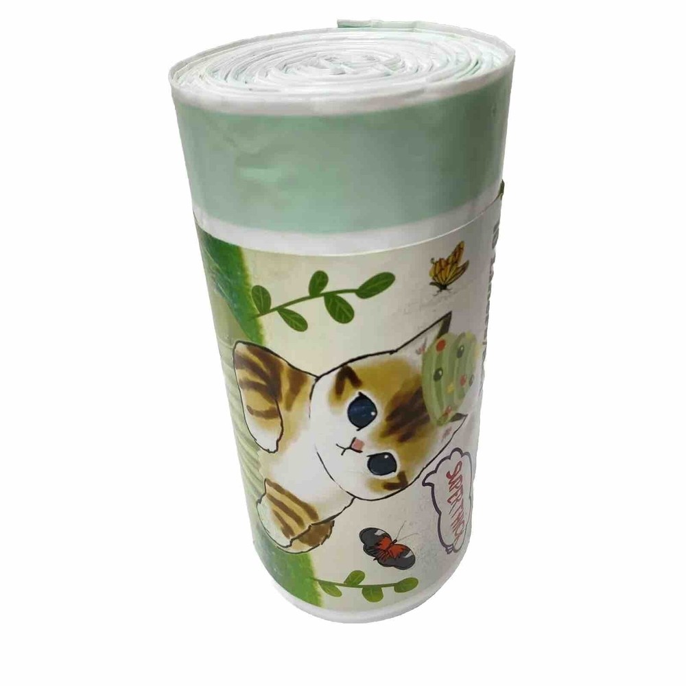 Kitty Litter Liners/Roll Super Thick Cat Litter Pan Liners Drawstring Closure