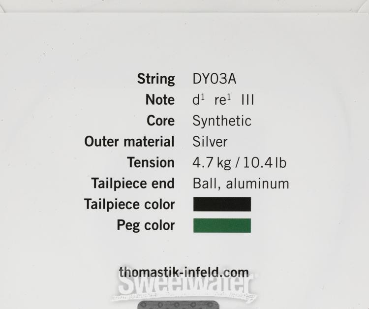 Thomastik-Infeld DY03A Dynamo Silver-wound Violin D String - 4/4 Size