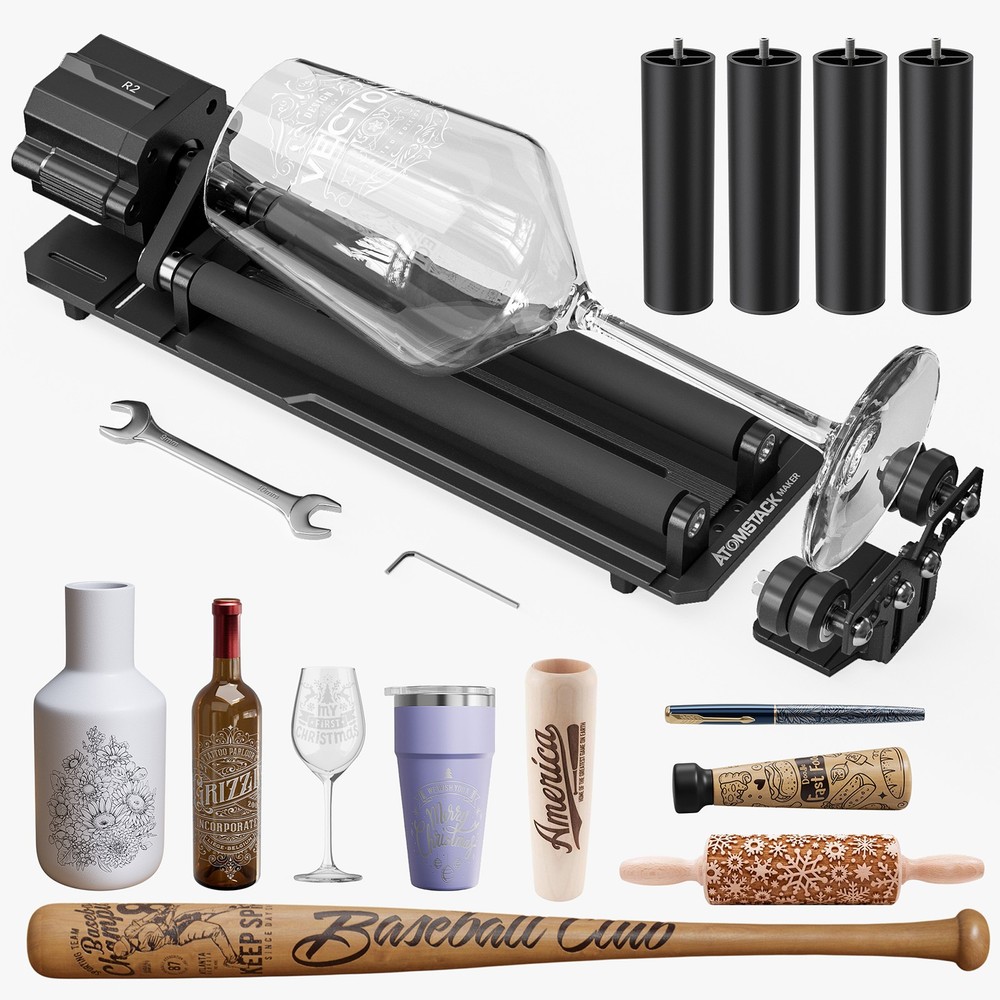 Refurbished Atomstack R2-B Laser Rotary Roller for Swiitol E18 Pro/ E24 Pro ERLO