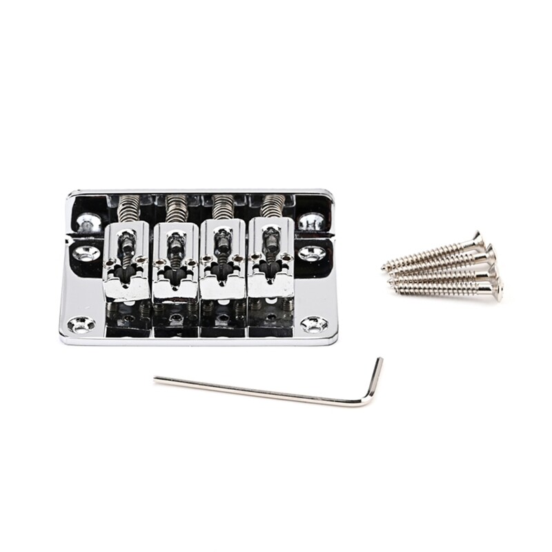 4 String Fixed Bridge String Spacing Hardtail Bridge Solid Saddle Easy to Use