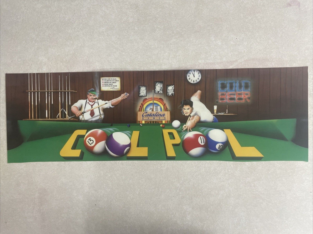 Cool Pool Original Arcade Marquee