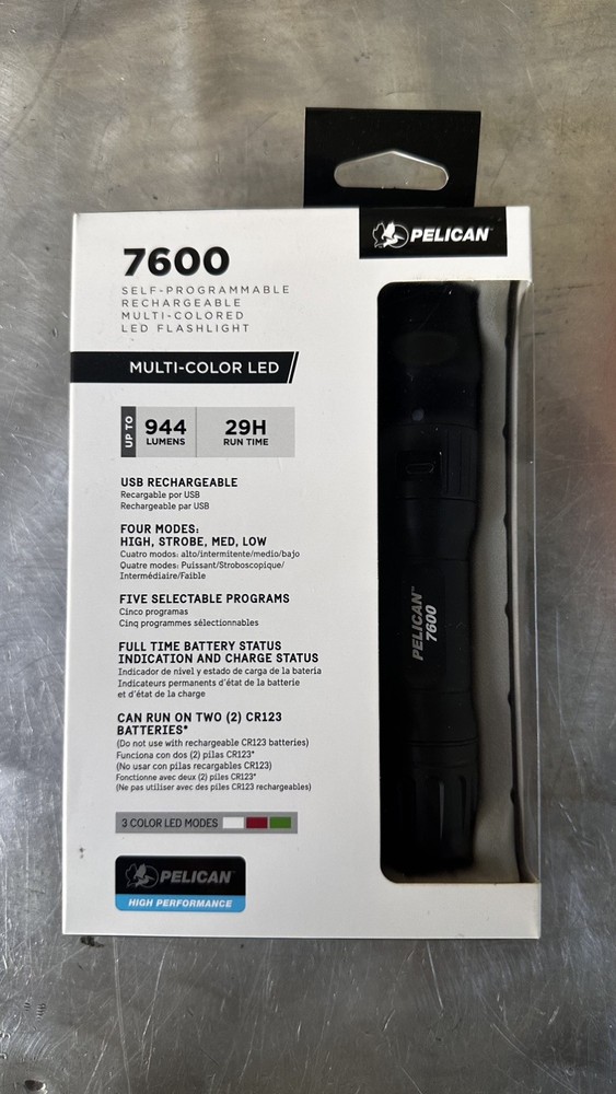 Pelican 7600 Tri-Colour LED Handheld Torch