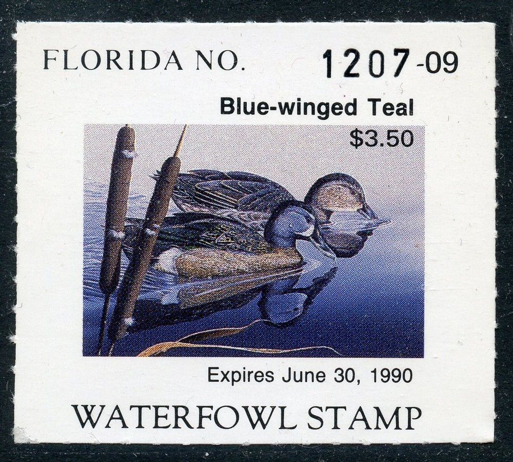 FLORIDA 1989 DUCK STAMP MINT, NH