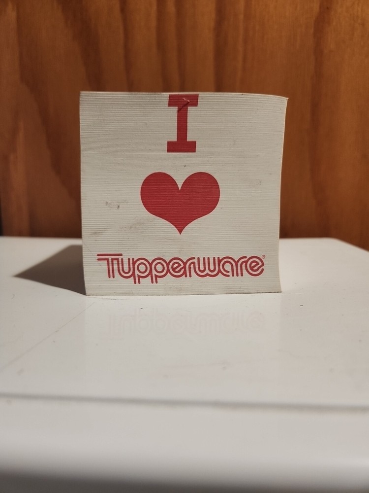 Memo Note Cube I Love Tupperware from the 80's