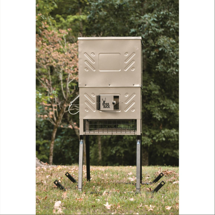 600-lb. Stand & Fill Feeder W/ Solar Panel Large LCD Timer For Easy Visibility
