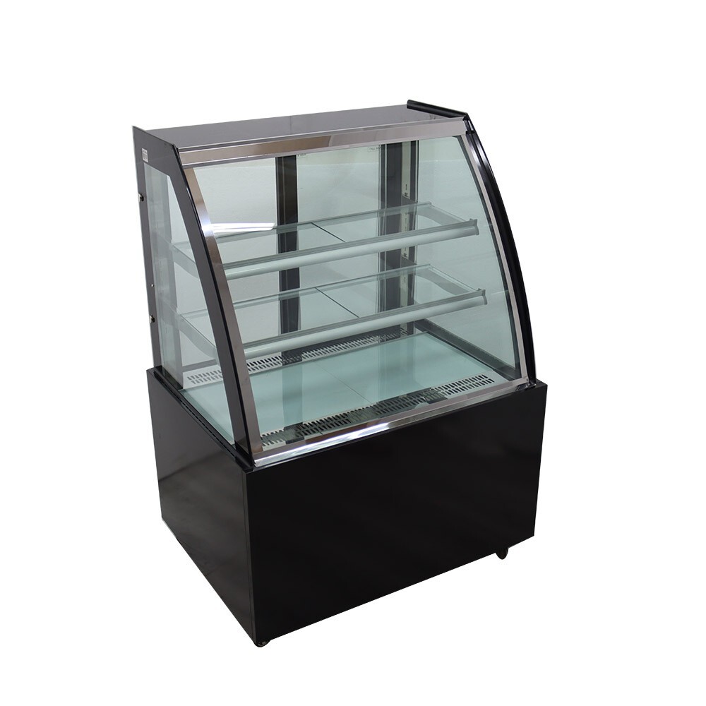 3 Layers Cake Showcase 220V Floor Refrigerated Cake Display Cainet Defogging
