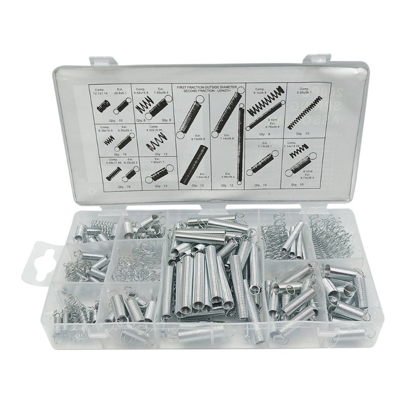 Multifunction 200pcs Spring Set Compression Steel Spring with Box for Home