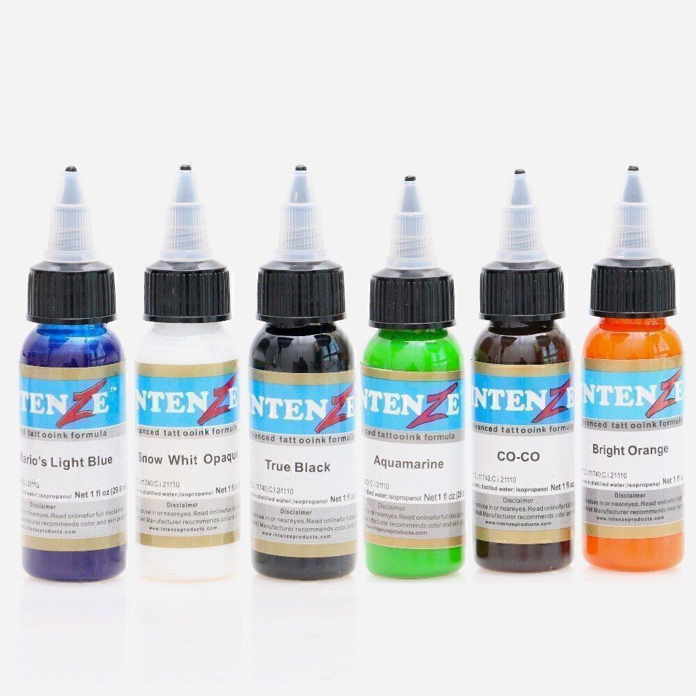 Intenz Permanent Makeup Ink Set - 14 Colors, 30ml/1oz Bottles, USA Authentic