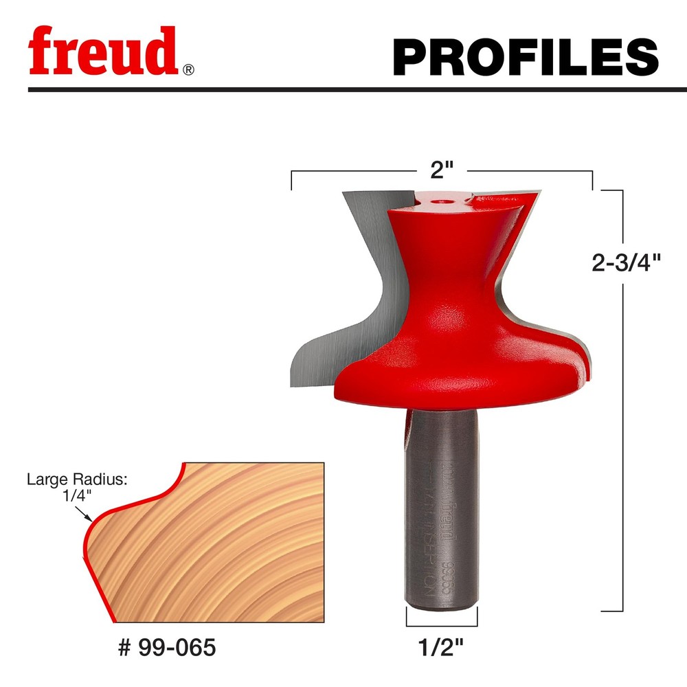 Freud 2" Finger Pull Door Lip Bit 1/2" Shank