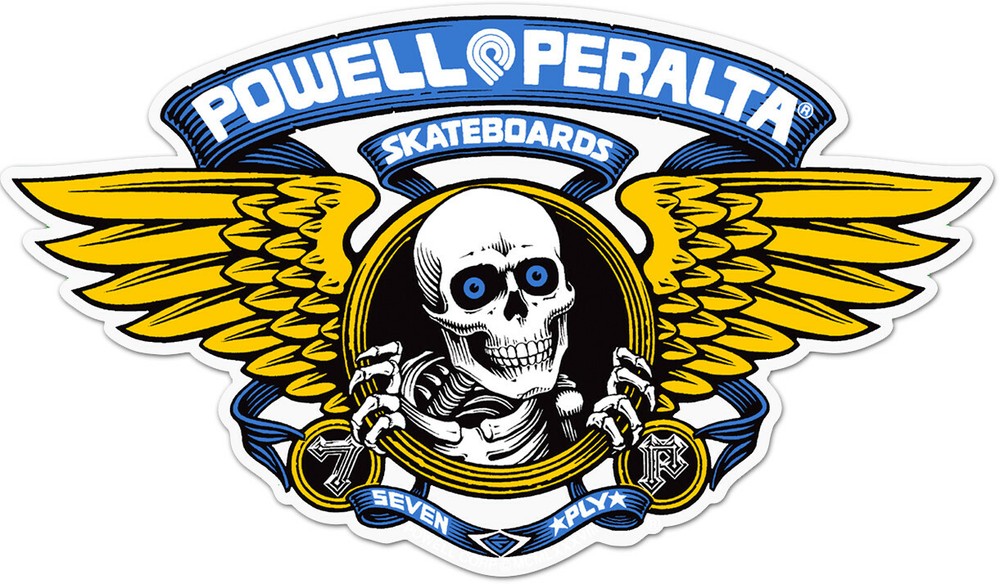 Powell Peralta - Winged Ripper Skateboard Sticker - 5" - Blue