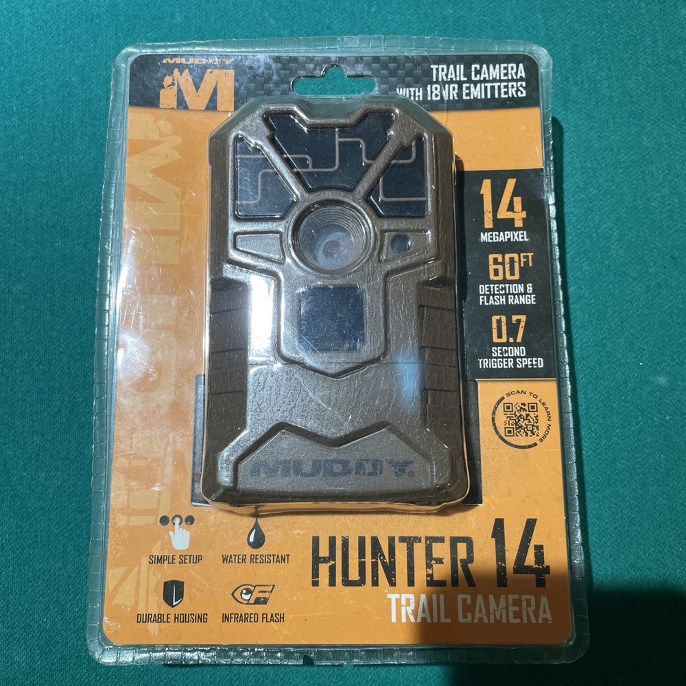 Muddy Hunter 14MP Trail Camera with 18 IR Emitters, 60ft Range