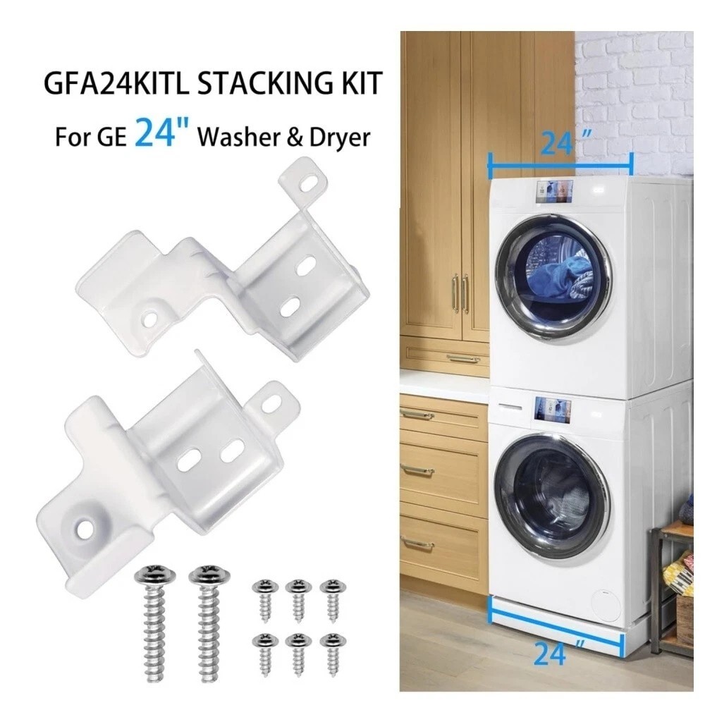 24" Stack Bracket Kit for GE GFA24KITL 24 Inch Width Frontload Stacking Kit
