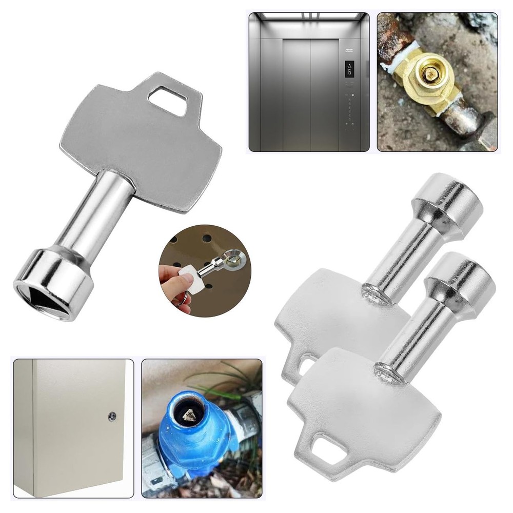 TorSor 5 Pack Trash Can Key Utility Keys Triangular Socket Key Electrical Cab...