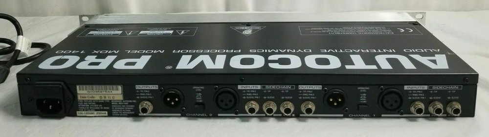 BEHRINGER Autocom Pro MDX 1400 Audio Interactive Dynamics Processor w Cord