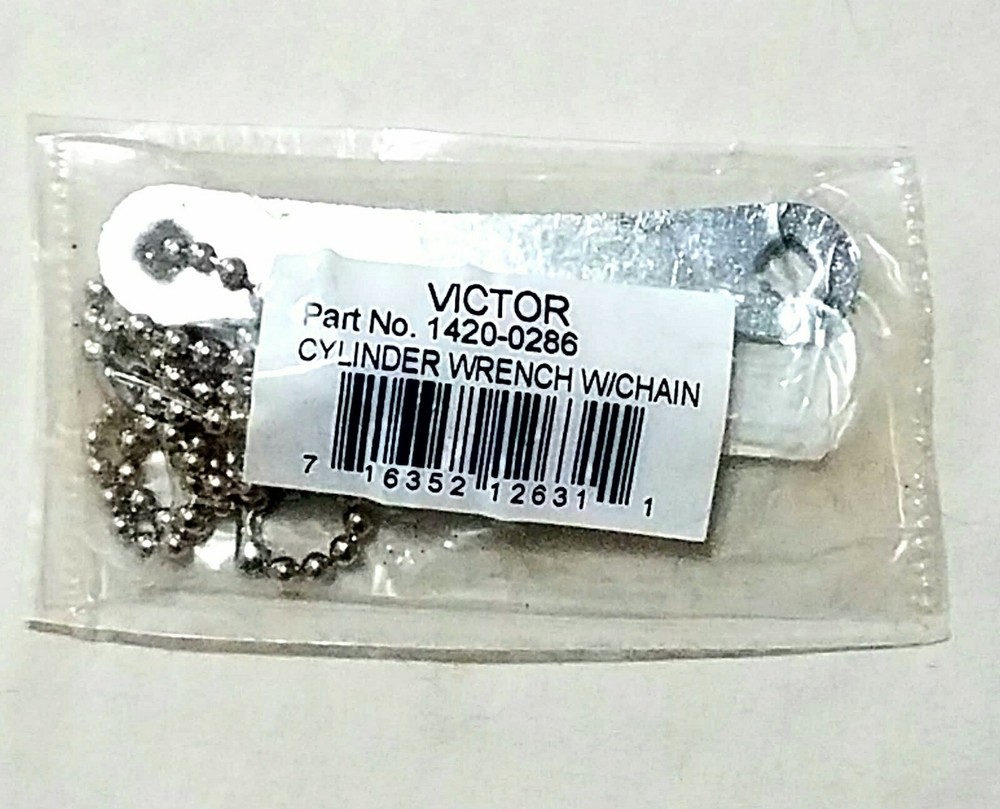 Victor Acetylene Tank Cylinder Wrench B & MC SIZE 3/16" Square & Chain Welding