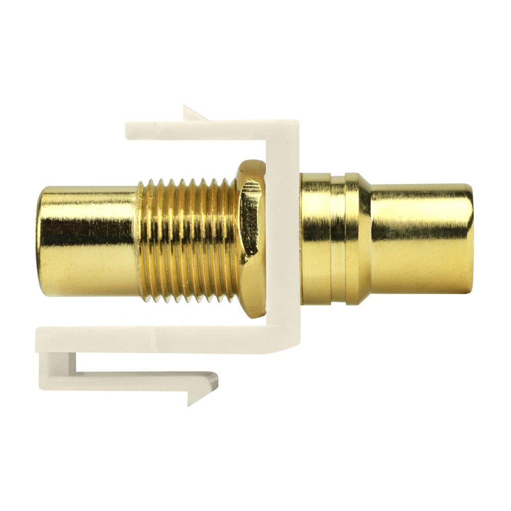 Construct Pro RCA to RCA Keystone Jack Insert (8 Color Bands, Light Almond)