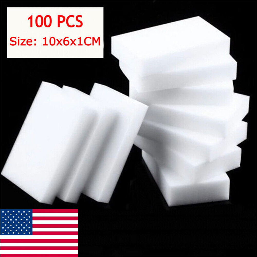 10-100Pcs Magic Sponge Eraser Cleaning Multi-function Foam Melamine Cleaner US
