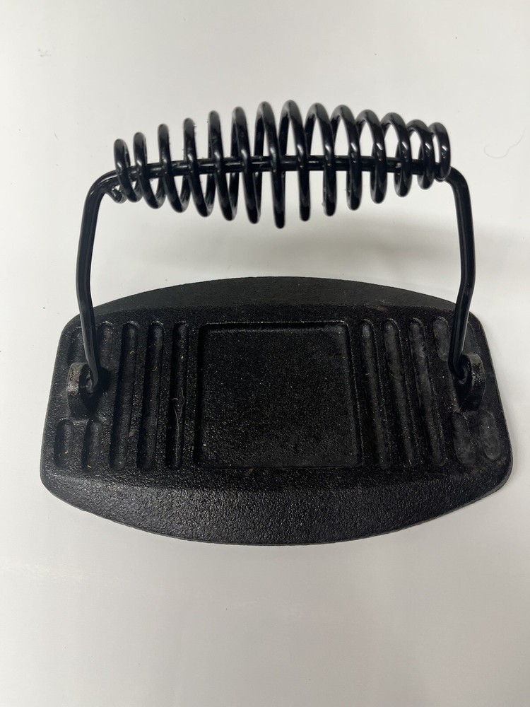 Antique Flat Iron Hand Press Grill Skillet