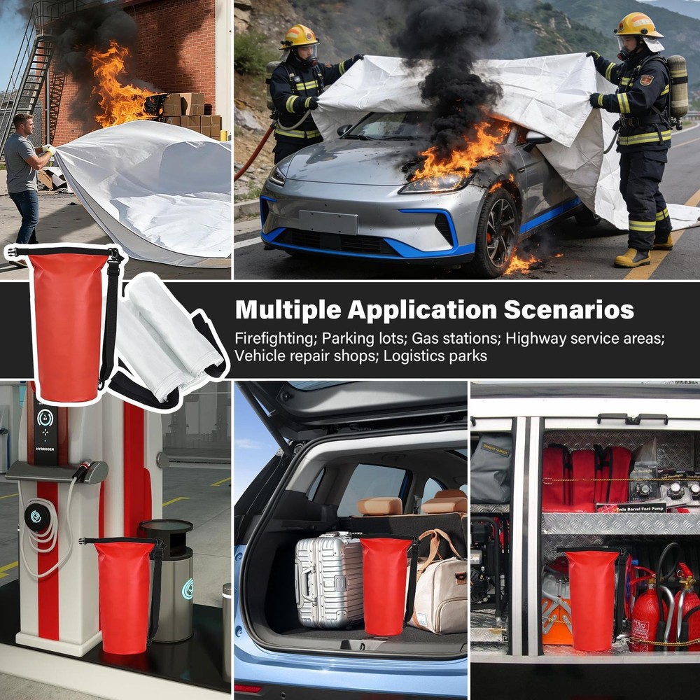 Car Emergency Fire Suppression Blankets Fireproof Blanket Fire Retardant Blanket