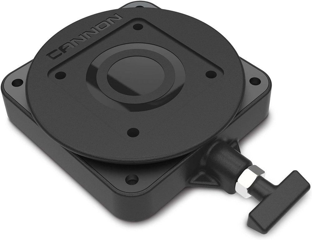 2207003 Low-Profile Swivel Downrigger Mounting Base, Black Composite