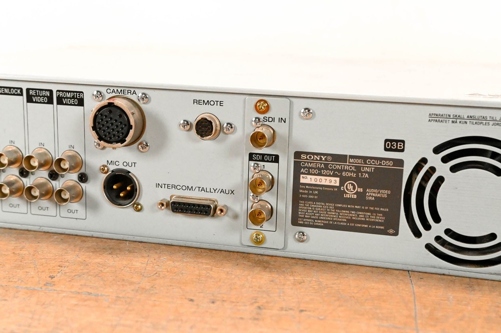 Sony CCU-D50 Camera Control Unit CG01RC1