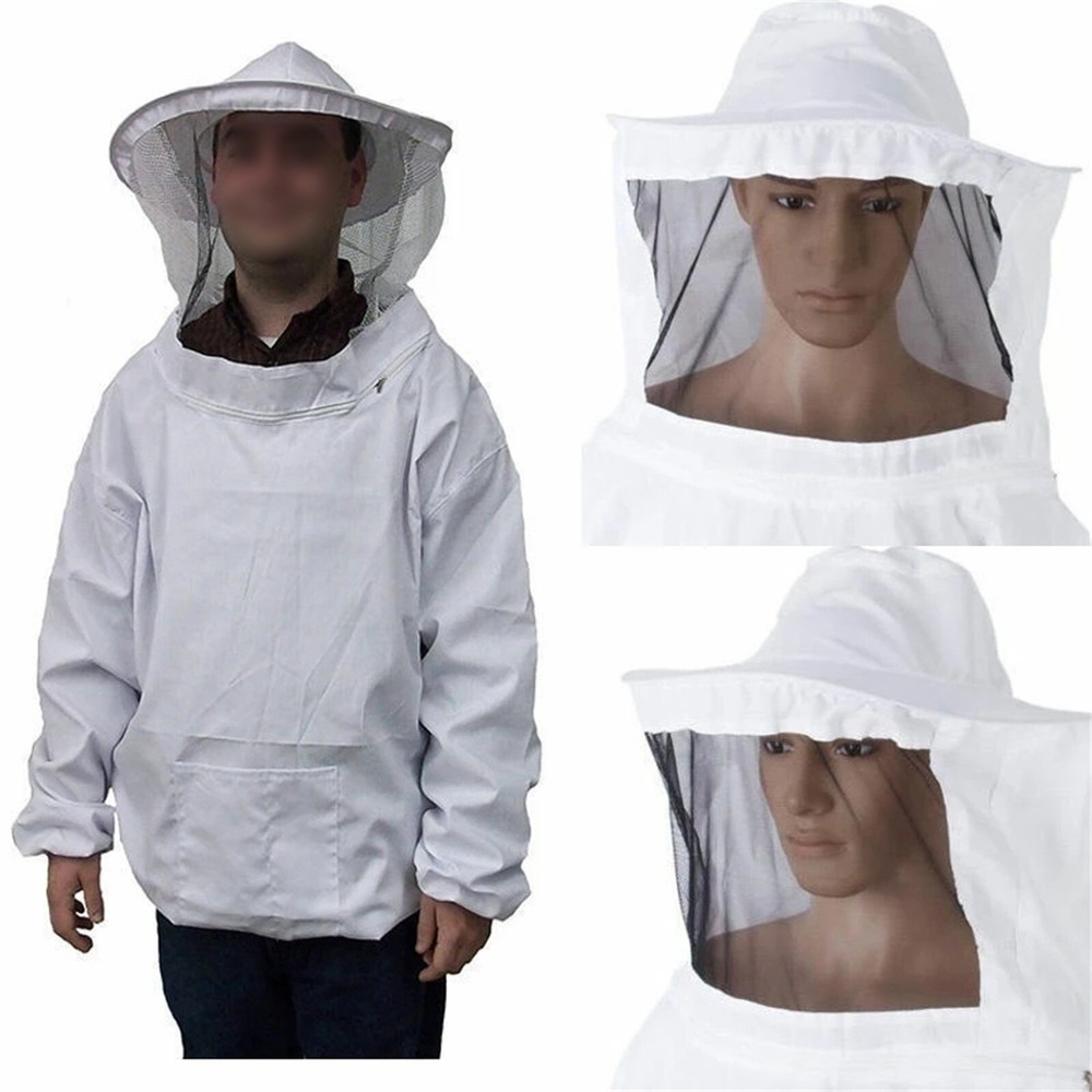 Beekeeping Smock Jacket OverBee Keeping Suit Protective Coat Pull Tops Veil Hat