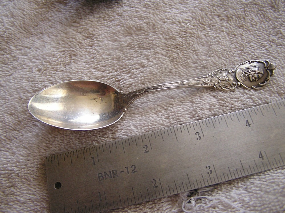 Sterling Silver Souvenir Spoon Corn Stalk  Eagle