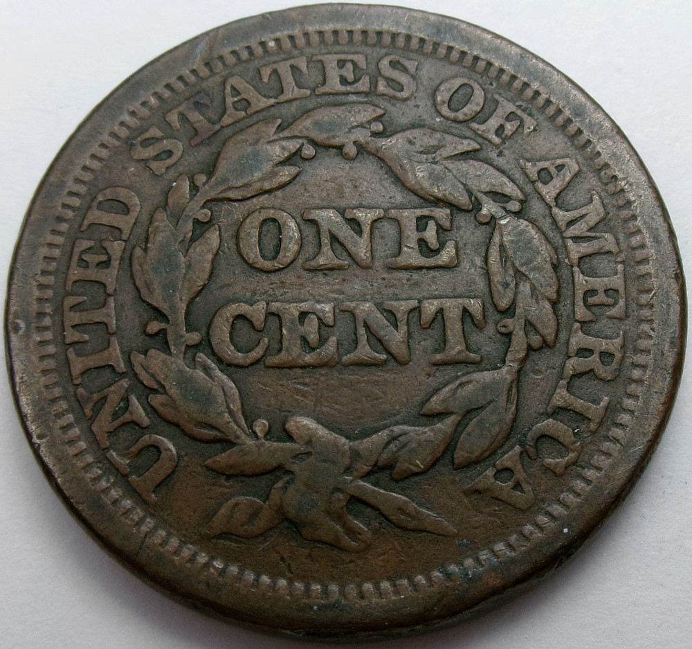 1851 Braided Hair Large Cent