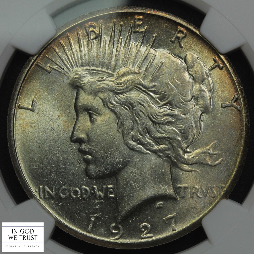 1927 Peace Silver Dollar $1 NGC MS 62
