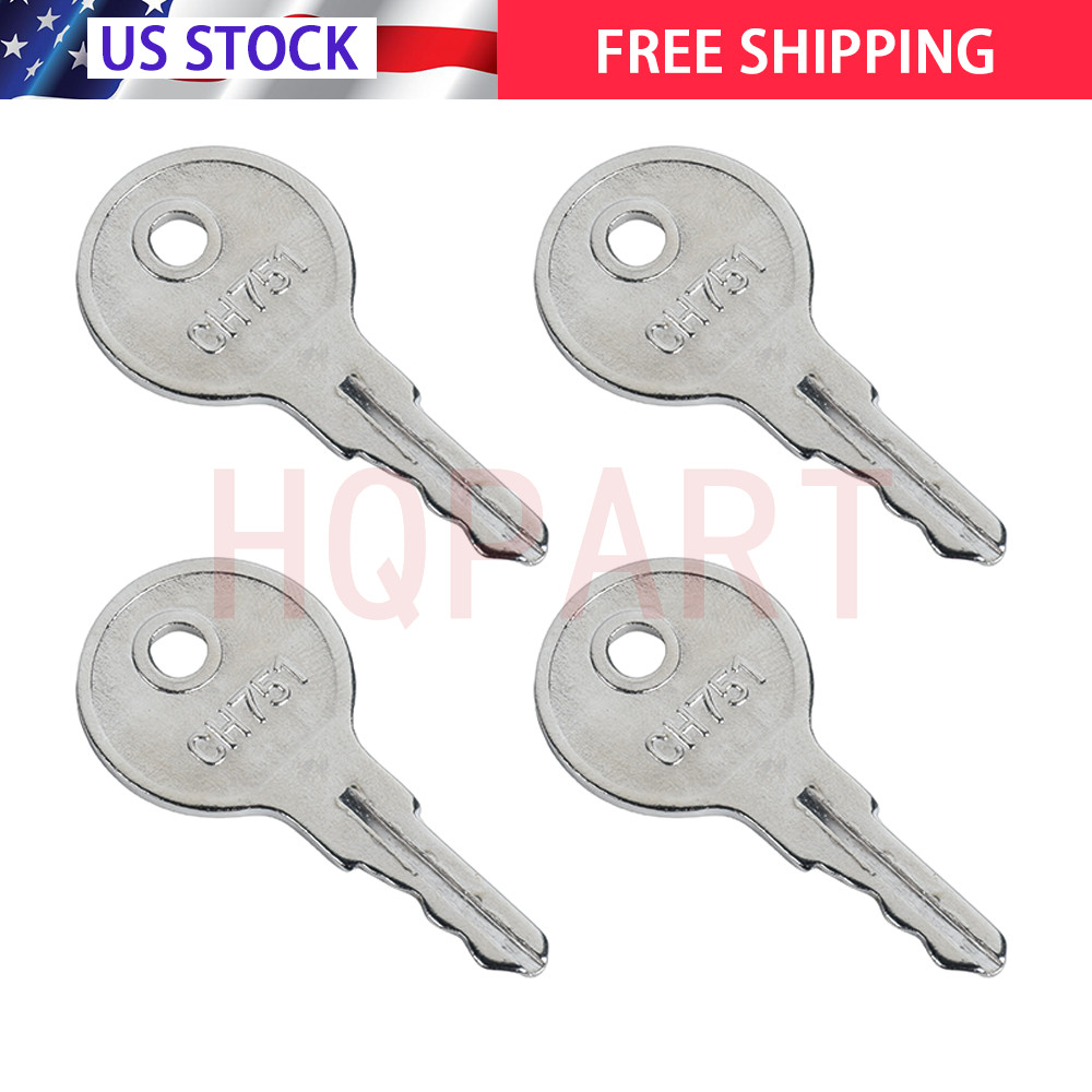 New RV Replacement Baggage Door Key Ch751 RV Compartment Key Standard 4 Keys
