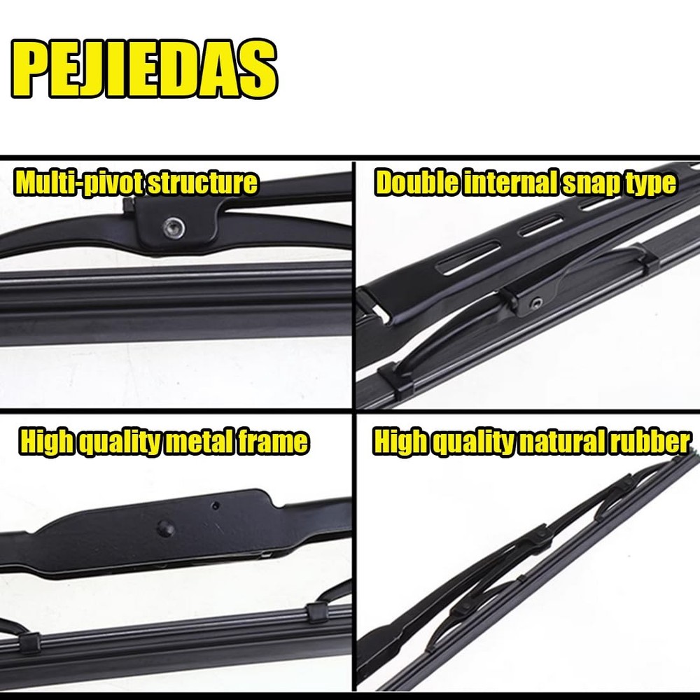 21" Metal Frame Windshield Wiper Blades OEM Quality Replacement 2Pack