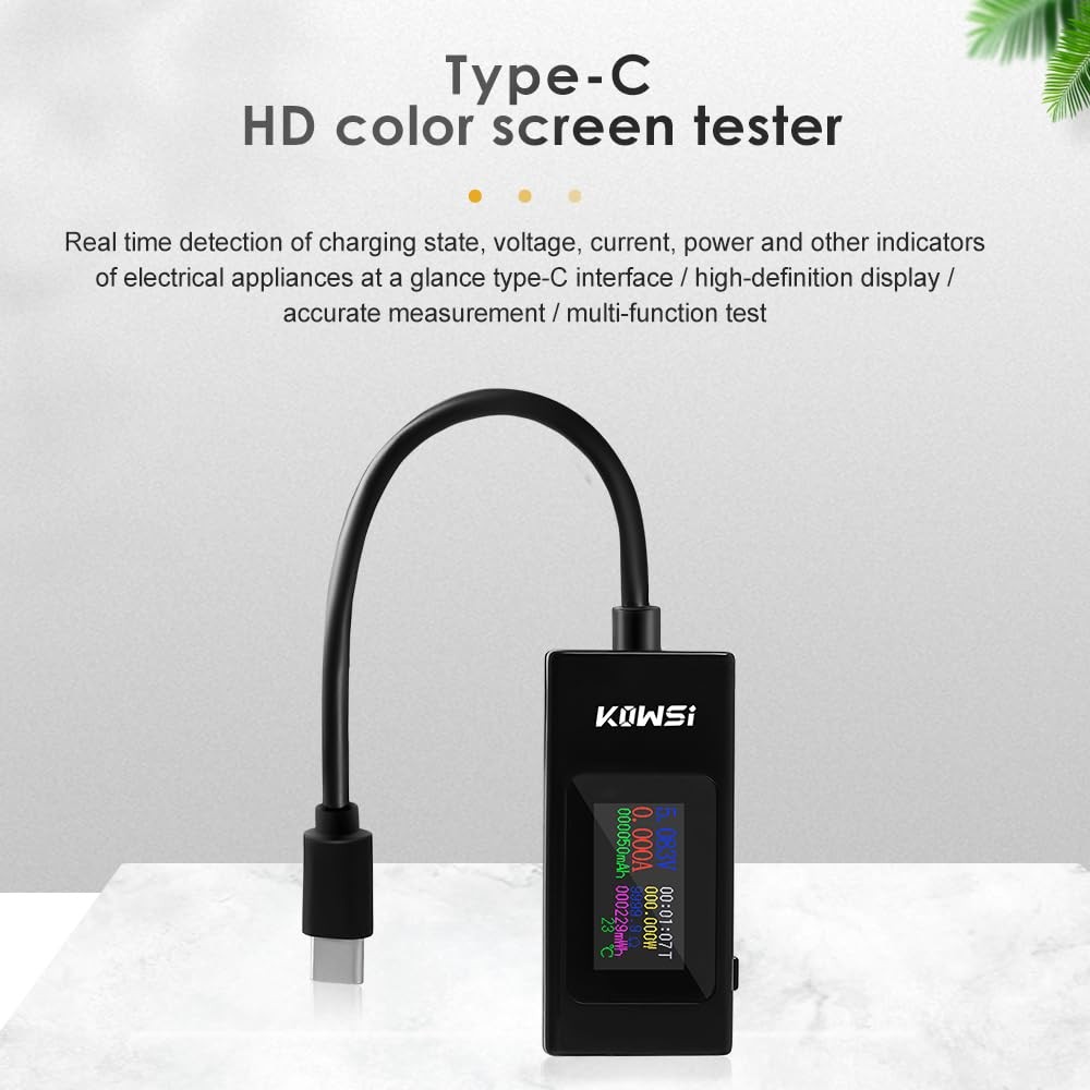 diymore USB C Tester Power Meter,Digital Multimeter, Type Type-C Version 3.0