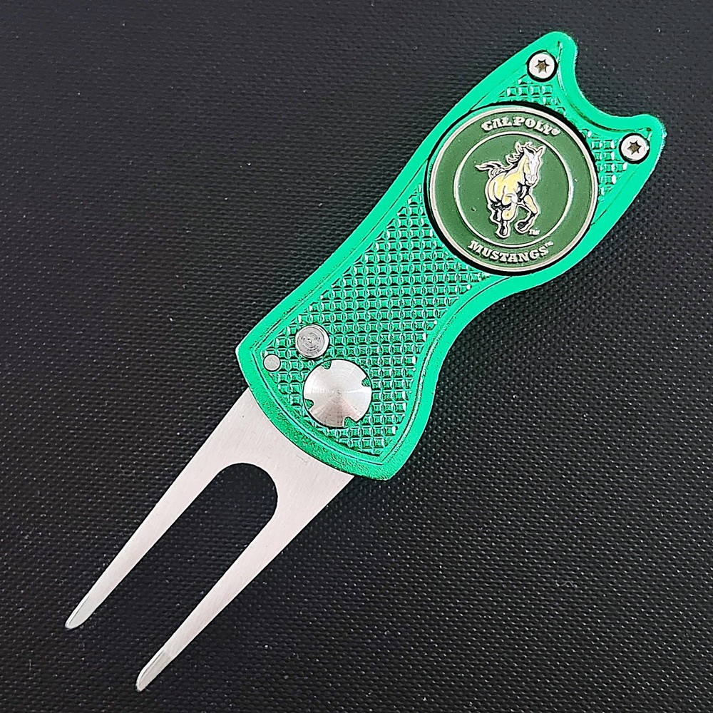 Cal Poly Mustangs Switchblade Divot Tool 2-Sided Golf Ball Marker