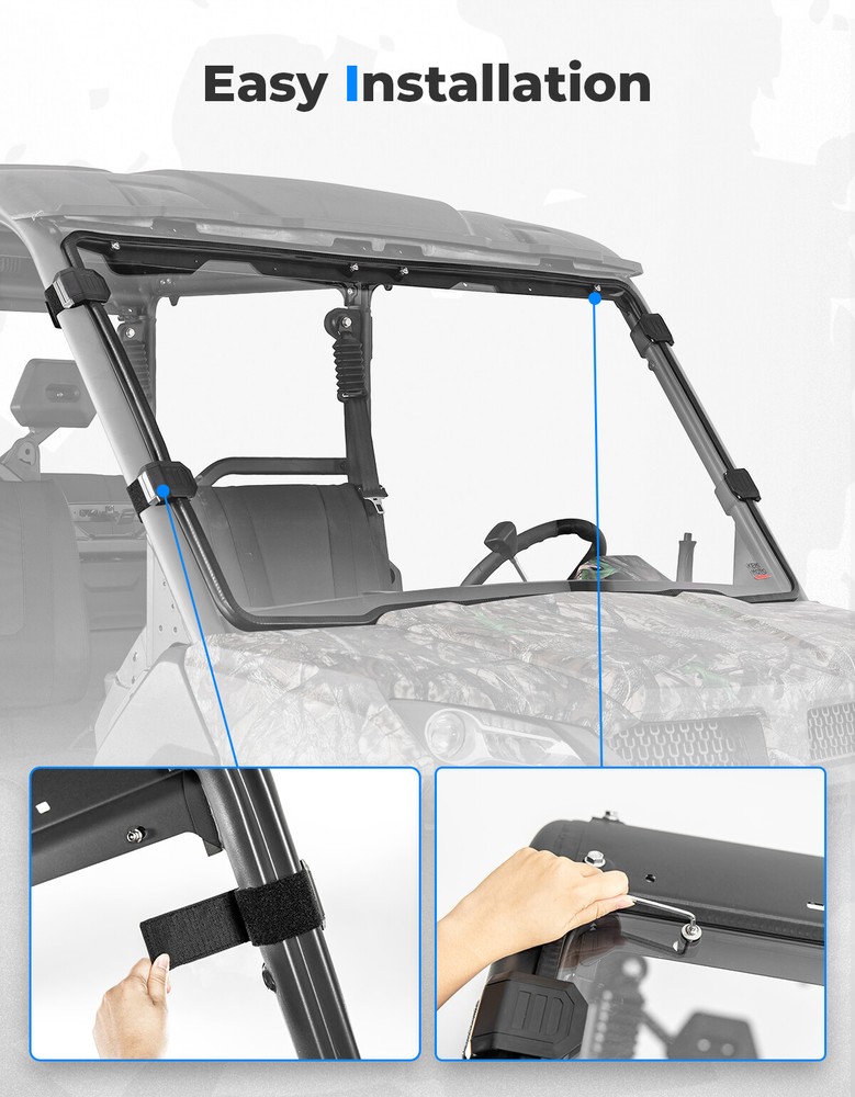 Front Windshield Window Scratch-Resistan for CFMOTO UFORCE 1000/1000 XL 2019-24