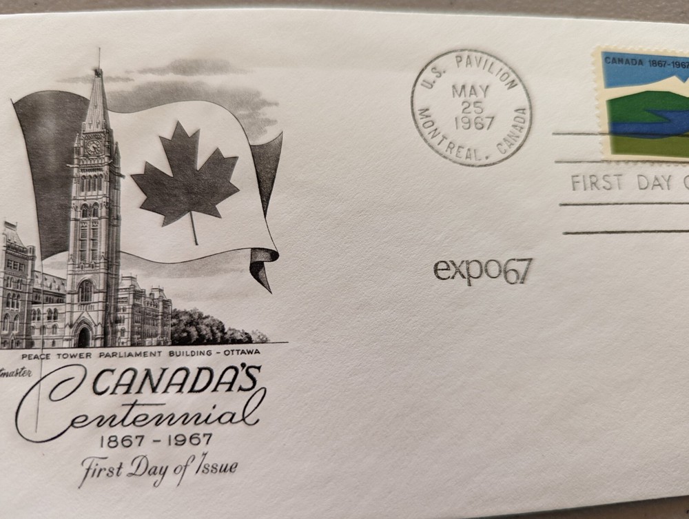 Canada Centennial First Day Issue 1867-1967 Expo 67