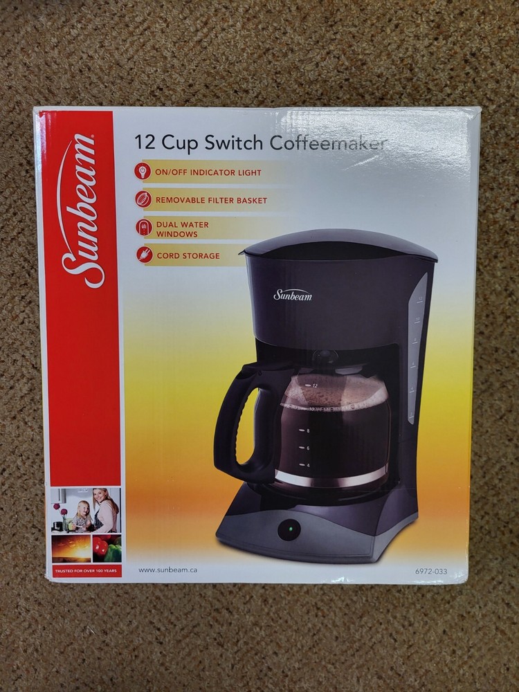 Sunbeam 12 Cup Switch Coffeemaker 6972-033 Black