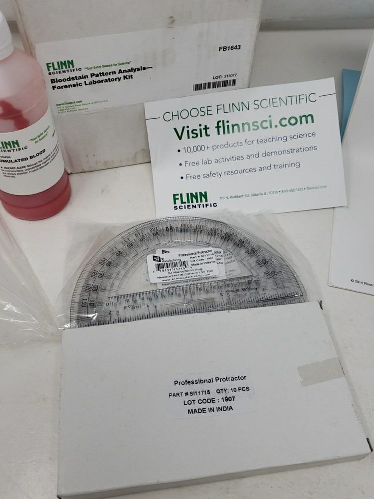 FLINN Scientific Bloodstain Pattern Analysis- Forensic Laboratory Kit, FB1643