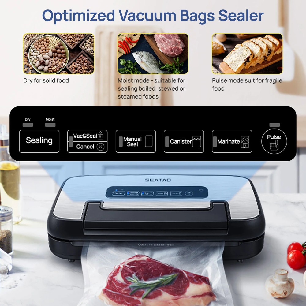 Vacuum Packing Machine Automatic Built-in Storage & Cutting Vacuums Sealer New