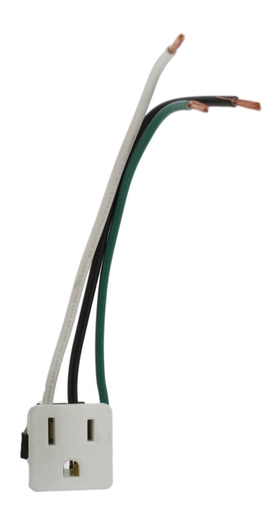Snap in grounding electrical receptacle outlet