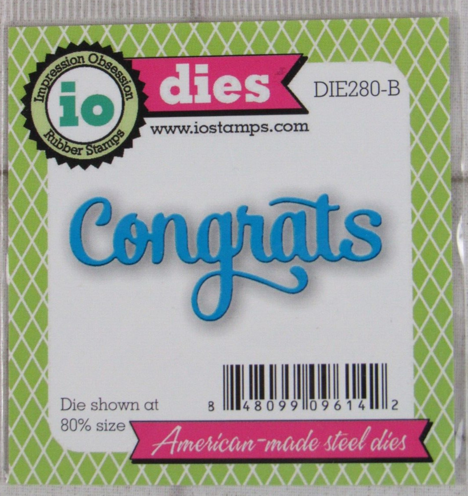 Impression Obsession Congrats Die Cut, DIE280-B