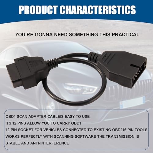 OBD1 to OBD2 GM Adapter, Auto Cable Code Reader Diagnostic Extension Tool,