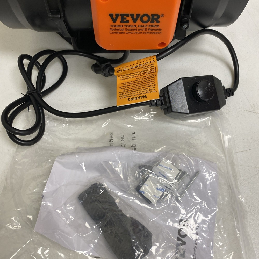 Inline Duct Fan 8 In. 750 CFM with Variable Speed Controller Quiet Ac-Motor Vent