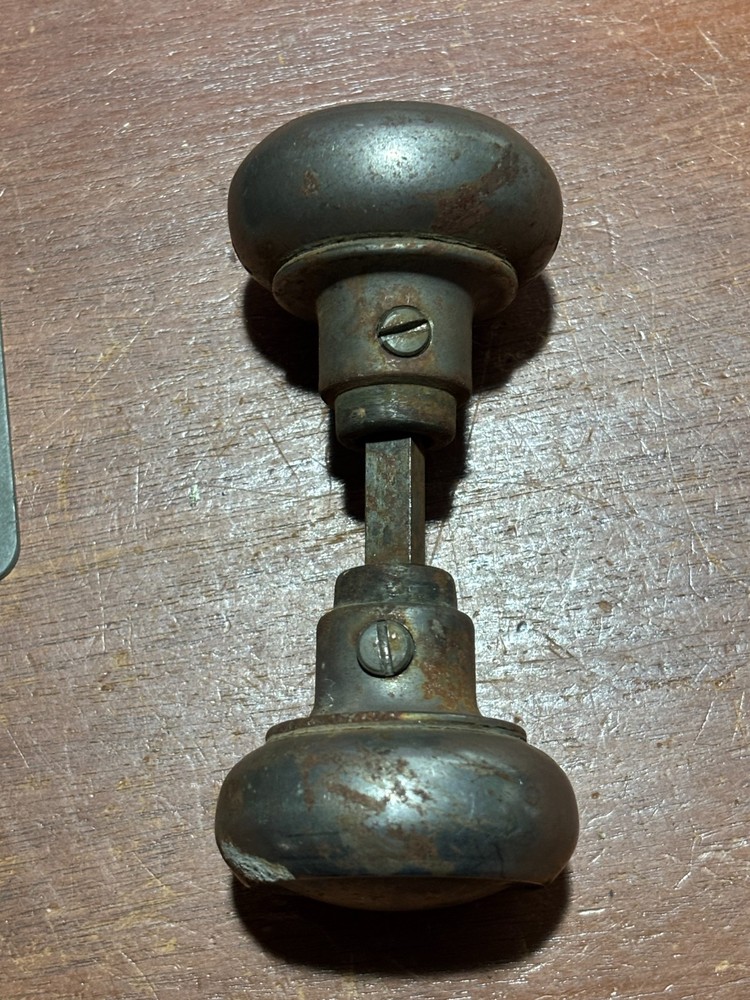Vintage door mortise lock NO KEY. With Door knobs