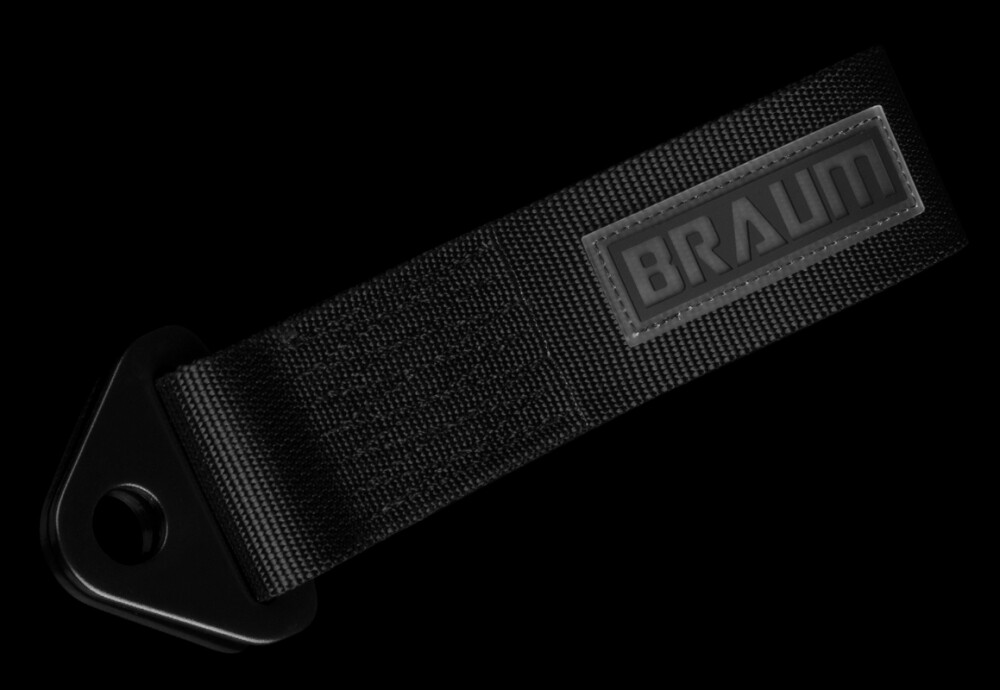 BRAUM Racing Universal Tow Hook Strap - Black