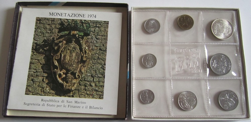 San Marino Coin Set 1974