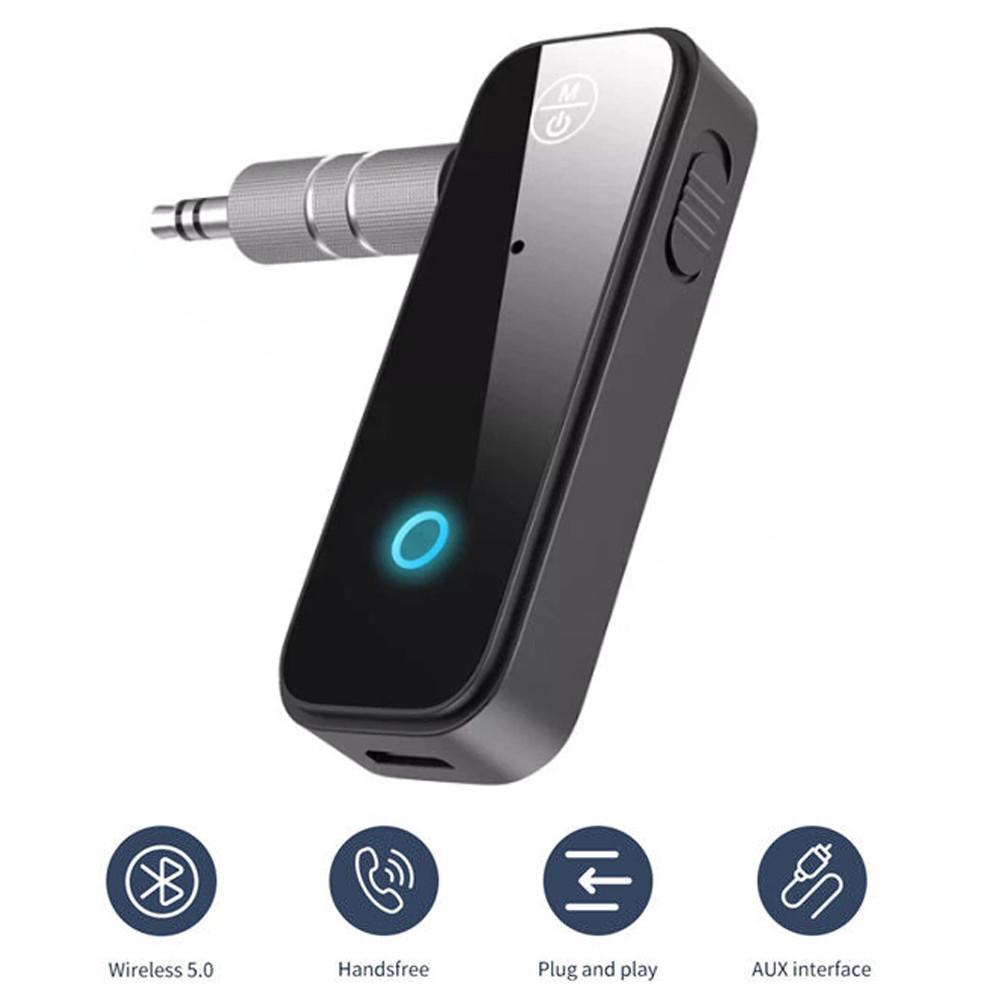 For Car Music Audio Aux Adapter USB Wireless Bluetooth 5.0 Transmitter Receiver